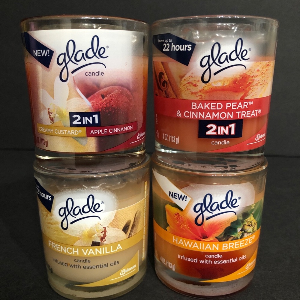 Glade Candles 4oz five candles total